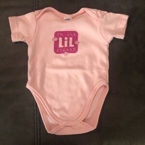 Little Sister Pink Onesie